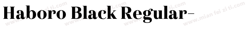 Haboro Black Regular字体转换